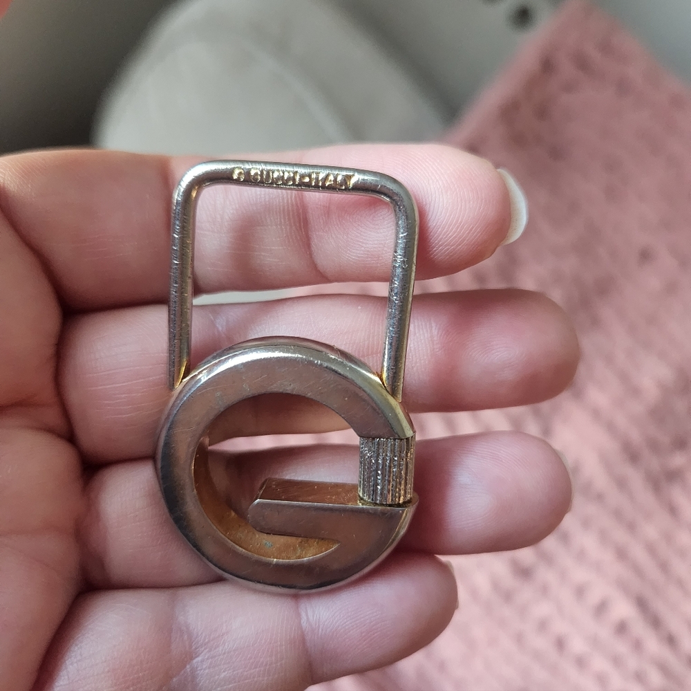 Gucci Silver and Gold Belt Buckle Vintage